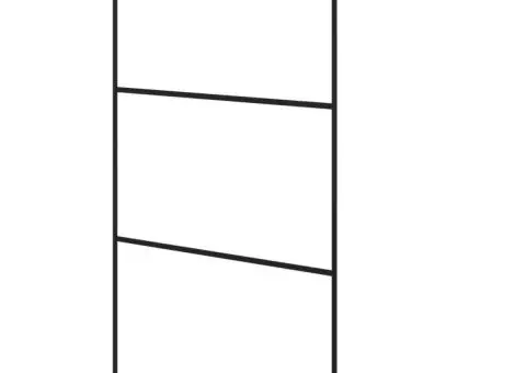 Paravan de duș walk-in negru 115x195 cm sticlă ESG transparentă - 2/5