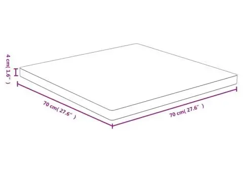 Blat de masă, 70x70x4 cm, bambus - 4/4