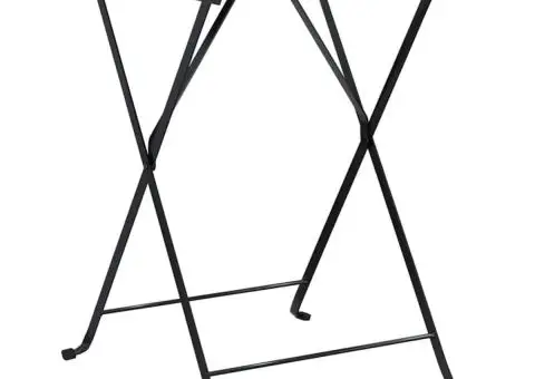 Set mobilier bistro pliabil, 3 piese, negru, poliratan - 5/5