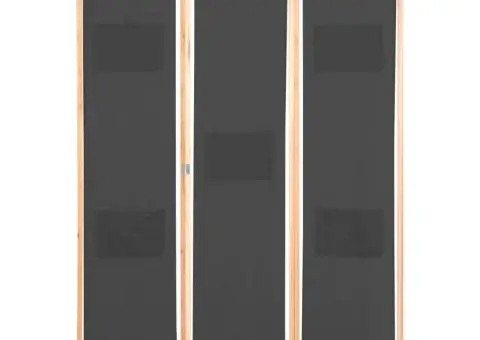 Paravan de cameră cu 3 panouri, gri, 120x170x4 cm, textil - 2/5