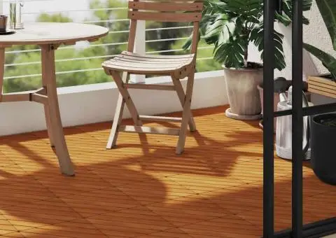 Plăci pardoseală, 10 buc., 30x30 cm, lemn masiv de acacia - 3/5