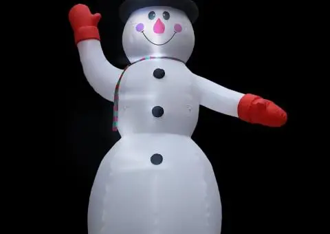 Om de zăpadă gonflabil pentru Crăciun cu LED, IP44, 600 cm, XXL - 3/5