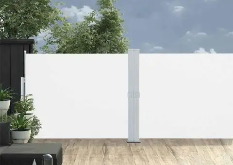 Copertină laterală retractabilă de terasă, crem, 140 x 1200 cm - 2/5