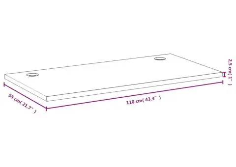 Blat de birou 110x55x2,5 cm bambus - 4/4