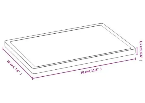 Tocător, 30x20x1,5 cm, bambus - 4/4