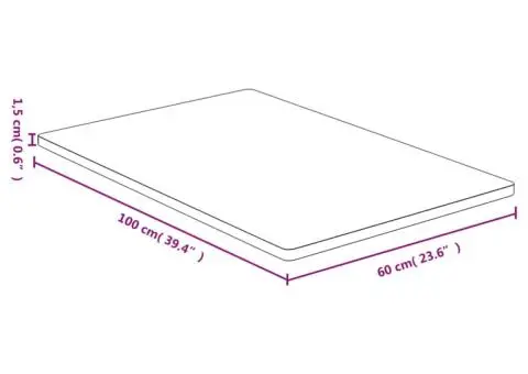 Blat de masă, 60x100x1,5 cm, bambus - 4/4