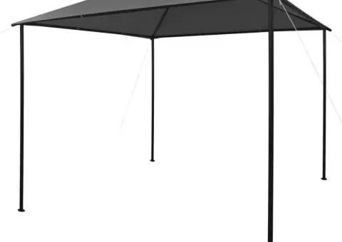 Pavilion, antracit, 3 x 3 m, material textil și oțel, 180 g/m² - 1/5