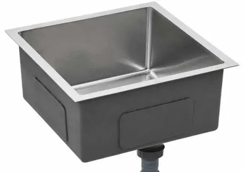 Chiuvetă de bucătărie lucrată manual, oțel inoxidabil - 4/5