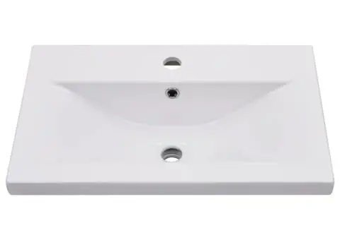 Chiuvetă încorporată, alb, 61 x 39,5 x 18,5 cm, ceramică - 3/5