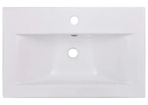 Chiuvetă încorporată, alb, 61 x 39,5 x 18,5 cm, ceramică - 4/5