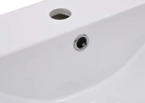 Chiuvetă încorporată, alb, 61 x 39,5 x 18,5 cm, ceramică - 5/5