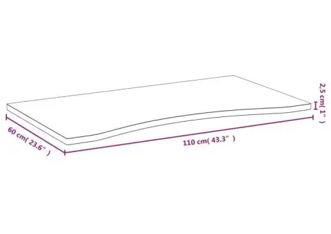 Blat de birou, 110x60x2,5 cm, bambus - 4/4