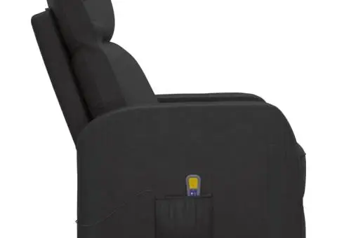 Fotoliu de masaj, negru, piele ecologică - 4/5