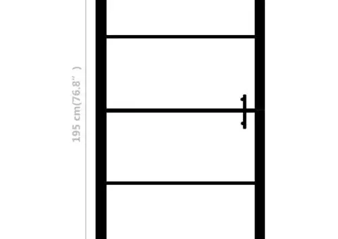 Ușă de duș, negru, 81 x 195 cm, sticlă securizată mată - 5/5