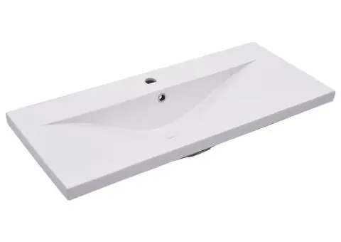 Chiuvetă încorporată, alb, 91 x 39,5 x 18,5 cm, ceramică - 2/5