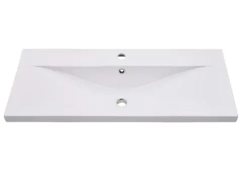 Chiuvetă încorporată, alb, 91 x 39,5 x 18,5 cm, ceramică - 3/5