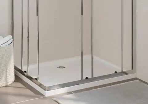 Cădiță de duș dreptunghiulară din ABS, 80x100 cm - 1/5