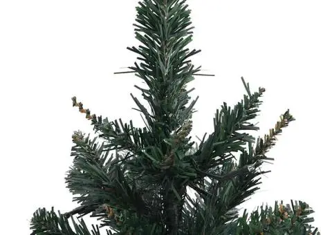 Brad Crăciun artificial pre-iluminat cu suport verde 60 cm, PVC - 4/5