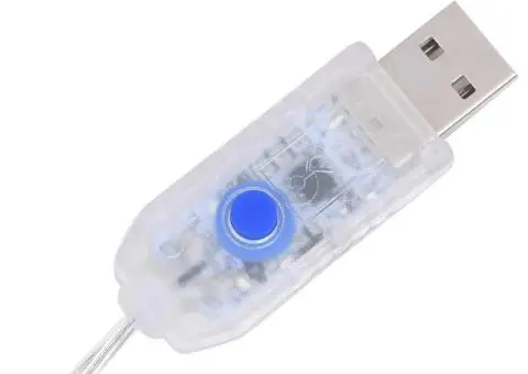 Reni de Crăciun, 2 buc., albastru, 80 LED-uri, acril - 5/5