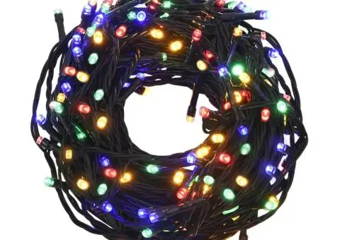 Instalație cu 300 LED-uri, multicolor, 30 m, PVC - 2/5