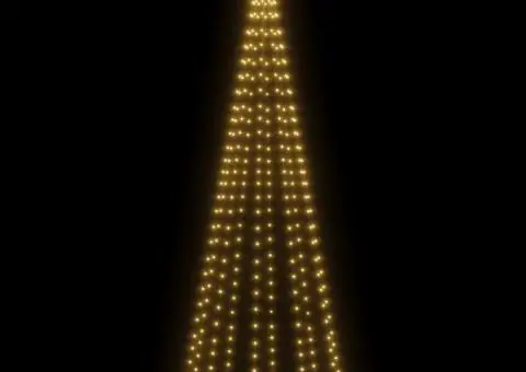 Brad de Crăciun, 310 LED-uri, alb cald, 300 cm, cu țăruș - 4/5