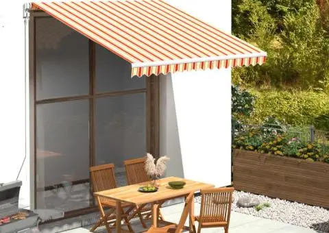 Pânză de rezervă copertină, galben și portocaliu, 3x2,5 m - 1/5