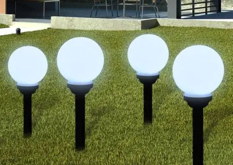 Lămpi de exterior pentru alei LED 4 buc. 15 cm, cu țăruș de sol - 1/5