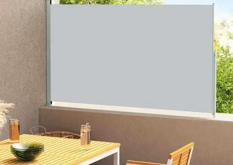 Copertină laterală retractabilă de terasă, gri, 200x300 cm - 1/5