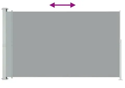 Copertină laterală retractabilă de terasă, gri, 200x300 cm - 3/5