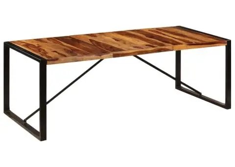 Masă de bucătărie, 220x100x75 cm, lemn masiv de acacia - 1/5