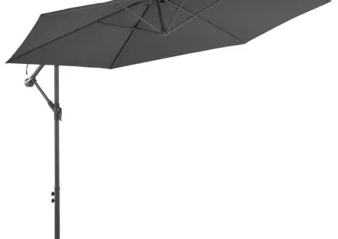 Umbrelă în consolă cu stâlp din aluminiu, 300 cm, antracit - 1/5