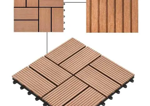 Plăci de pardoseală 11 buc, maro, 30 x 30 cm, WPC, 1 mp - 5/5