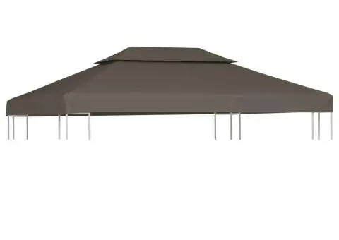 Acoperiș de pavilion, 2 niveluri, gri taupe, 4x3 m, 310 g/m² - 1/5