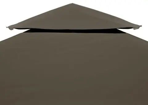 Acoperiș de pavilion, 2 niveluri, gri taupe, 4x3 m, 310 g/m² - 3/5