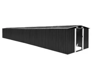 vidaXL Șopron de grădină, antracit, 257x990x181 cm, oțel galvanizat