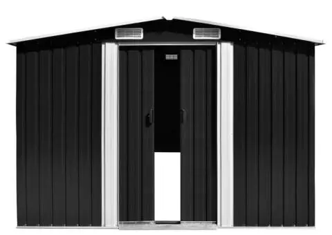 Șopron de grădină, antracit, 257x990x181 cm, oțel galvanizat - 3/5