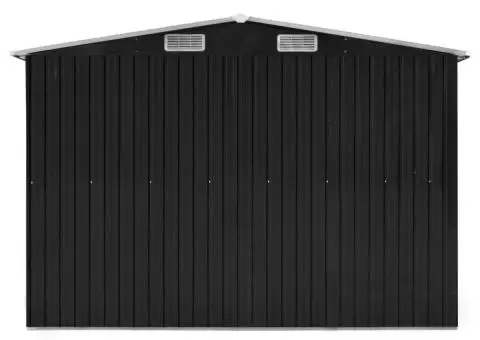 Șopron de grădină, antracit, 257x990x181 cm, oțel galvanizat - 4/5