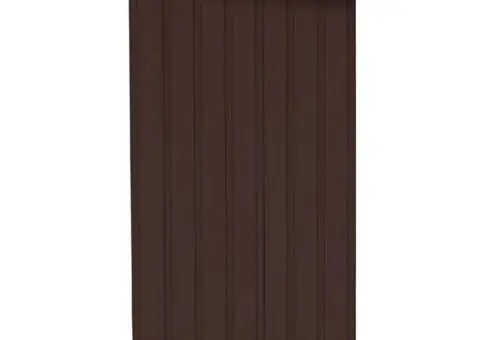 Șopron depozitare lemne, maro, 163x83x154 cm, oțel galvanizat - 4/5