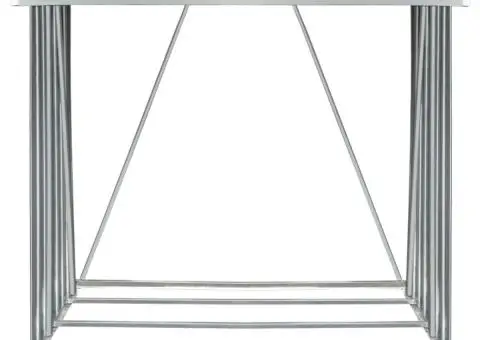 Șopron depozitare lemne, maro, 163x83x154 cm, oțel galvanizat - 5/5