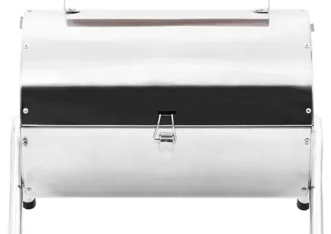 Grătar portabil cu cărbuni, oțel inoxidabil, grilaj dublu - 4/5
