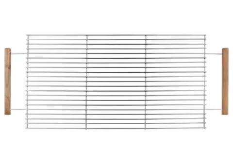 Grătar tip cărucior XXL cu cărbuni, 2 rafturi, oțel inoxidabil - 4/5