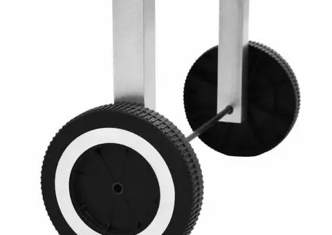 Grătar tip cărucior XXL cu cărbuni, 2 rafturi, oțel inoxidabil - 5/5