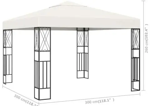 Pavilion, crem, 3 x 3 m, material textil - 5/5