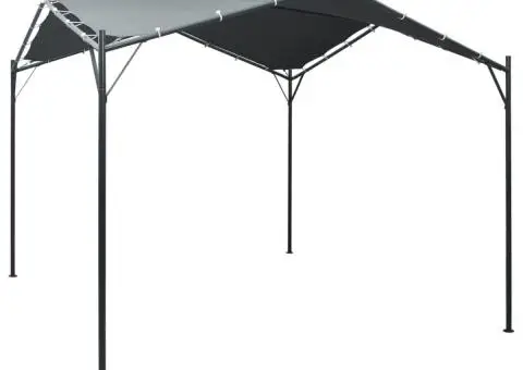 Pavilion cort foișor copertină, antracit, 3 x 3 m, oțel - 1/5