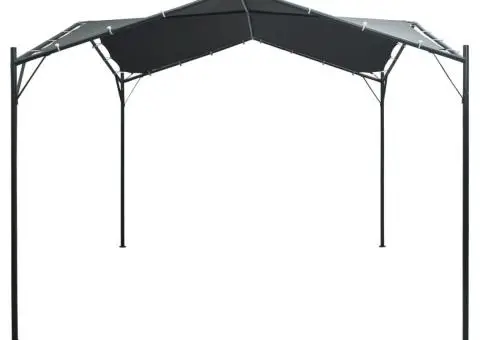 Pavilion cort foișor copertină, antracit, 3 x 3 m, oțel - 2/5