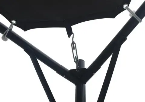 Pavilion cort foișor copertină, antracit, 3 x 3 m, oțel - 3/5