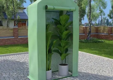 Seră cu cadru din oțel, 0,5 m², 1 x 0,5 x 1,9 cm - 1/5