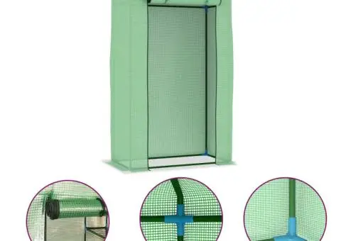 Seră cu cadru din oțel, 0,5 m², 1 x 0,5 x 1,9 cm - 2/5