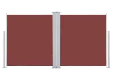 Copertină laterală retractabilă, maro, 120 x 600 cm - 3/5