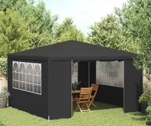 vidaXL Cort petrecere profesional pereți laterali antracit 4x4m 90g/m²
